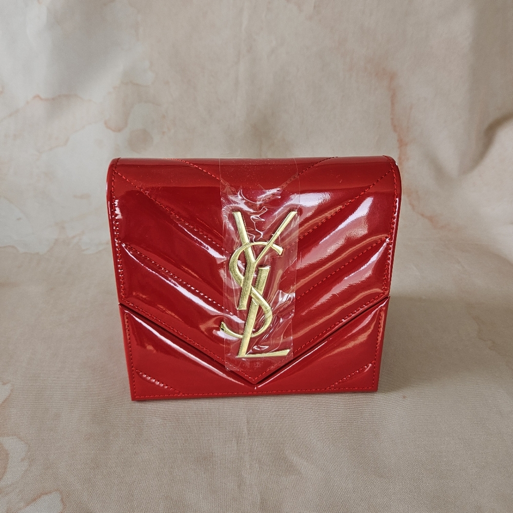 Yves Saint Laurent Beauty Red Patent Leather Vanity Case